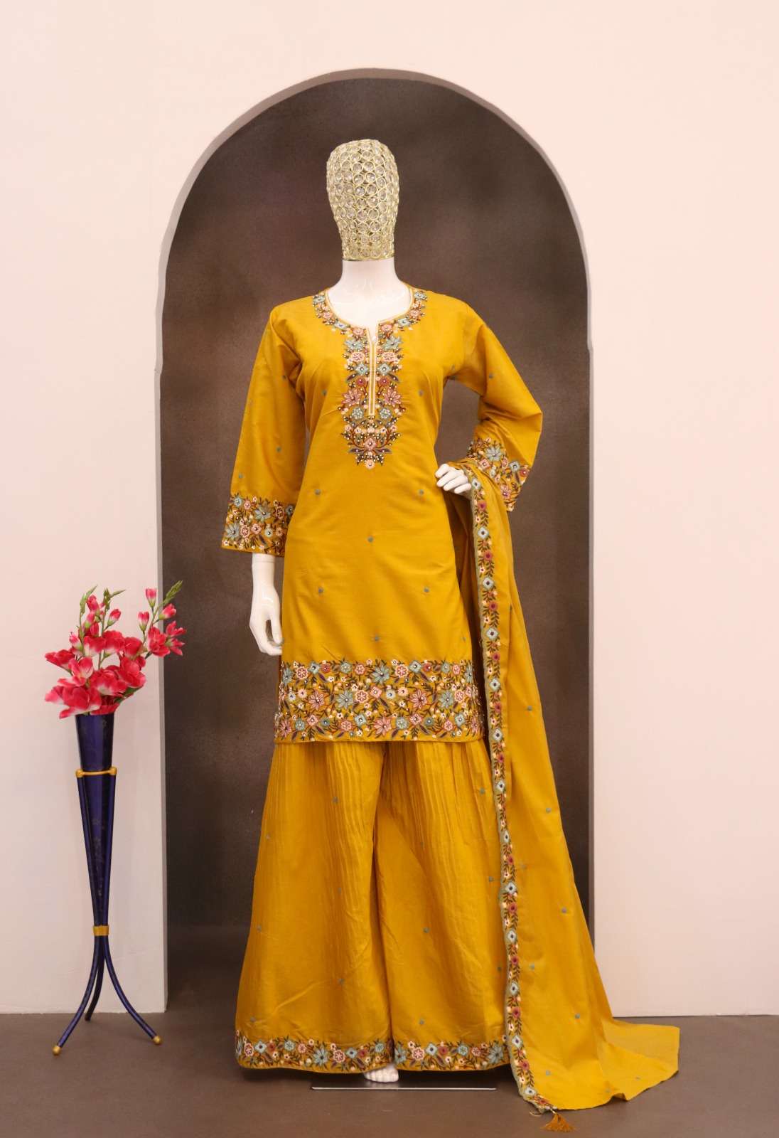 10224 READYMADE COLLECTION SIMAR MULTI WORK PALAZZO SUIT FOR WEDDING TYPE OUTFIT SHOP NOW